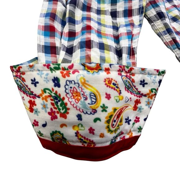 Lansky Bros Shirt Men's Small Colorful Plaid Flip Cuff Elvis The King Memphis - Picture 2 of 13